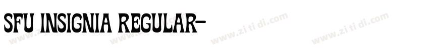 SFU Insignia Regular字体转换